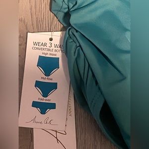 Brand New With Tags(BNWT) AnneCole 3 Way Wear Ocean Green Swimwear Bottoms !